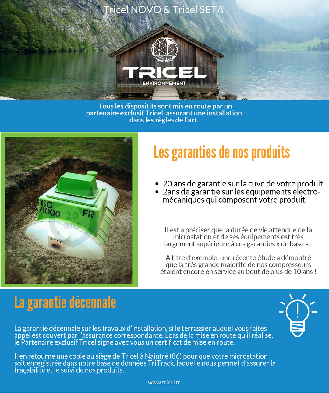 garantie sur nos produits Tricel